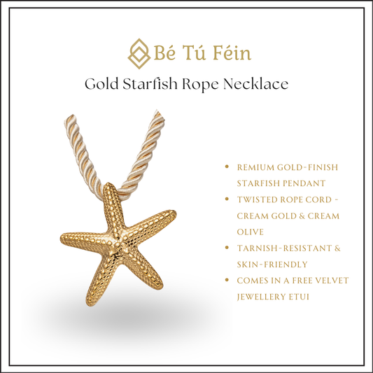 Gold Starfish Rope Necklace