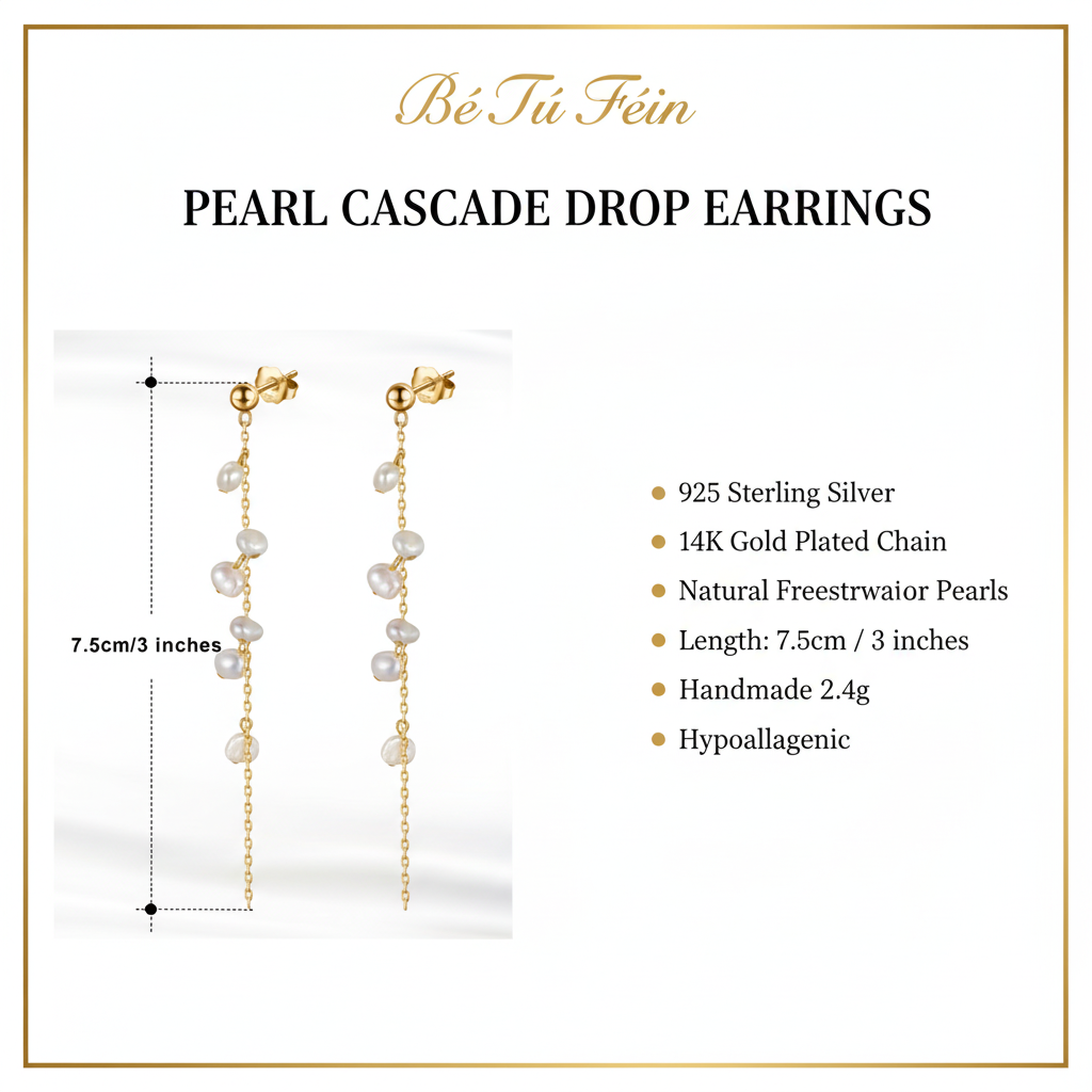 Pearl Cascade Drop Earrings