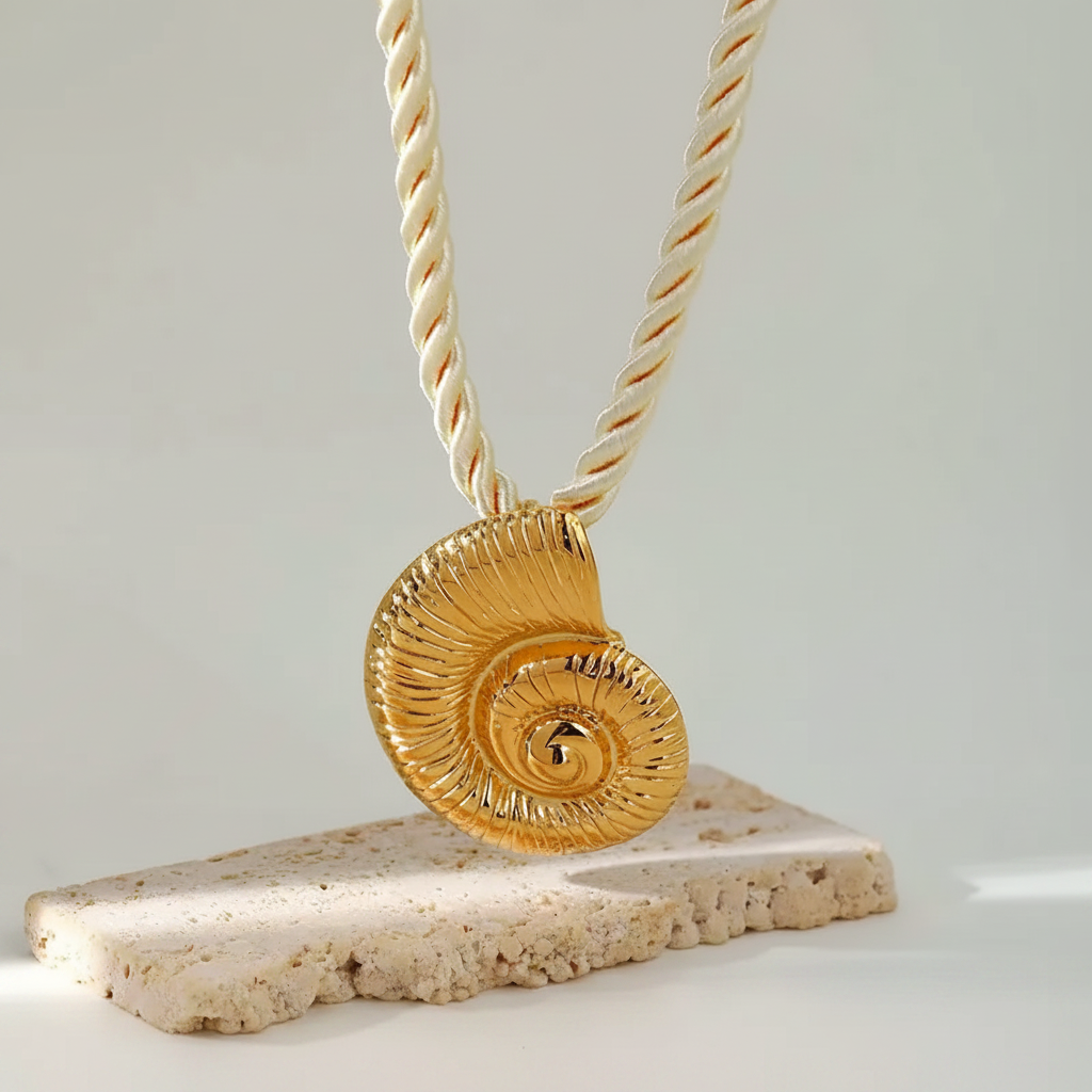 Snail Shell — Cream Gold