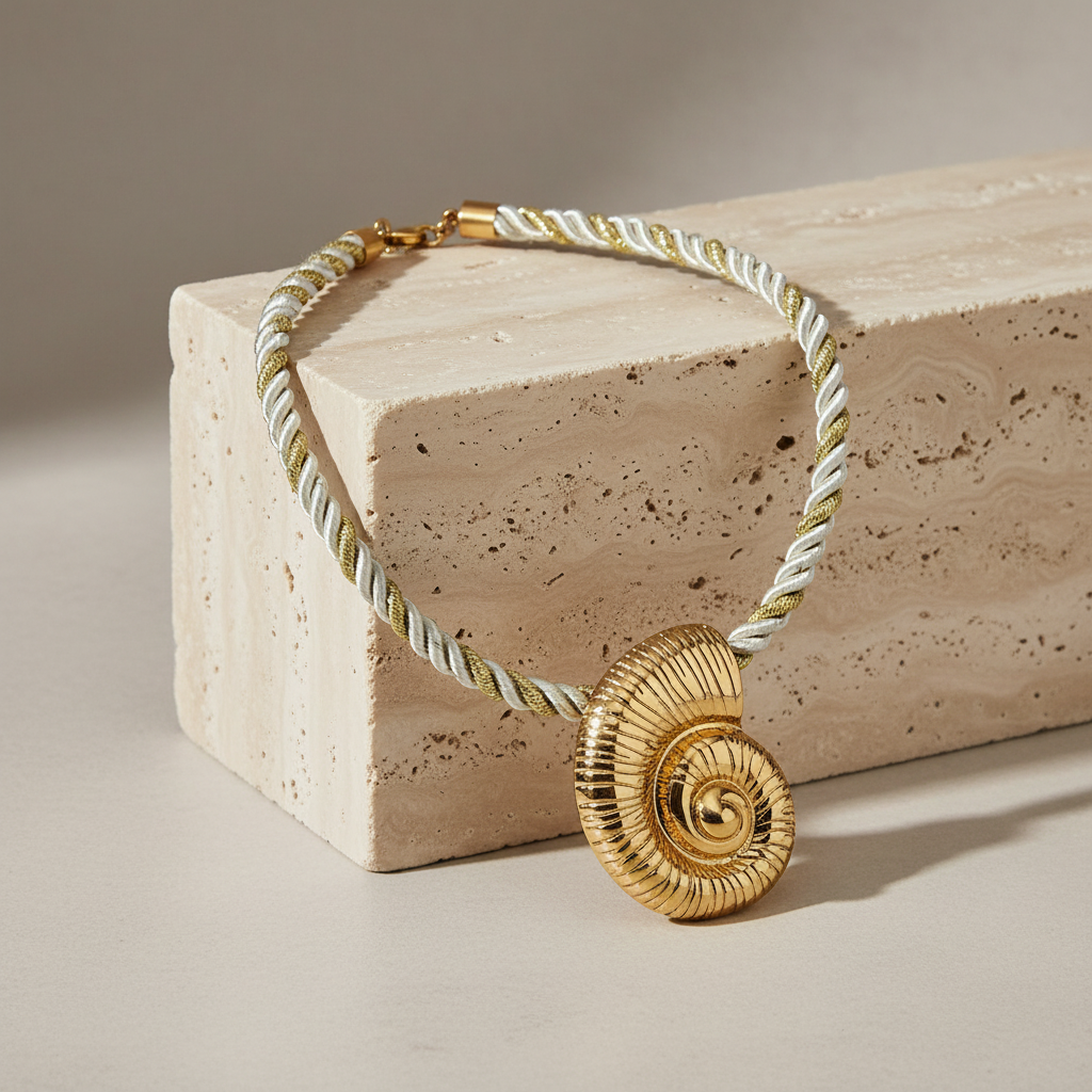 Snail Shell — Cream Gold